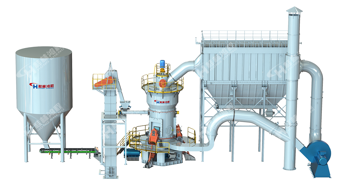 HLM立式磨粉机生产线效果图