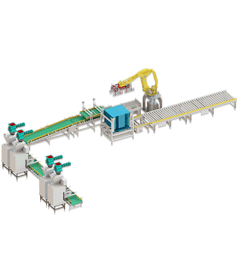 全自动包装码垛生产线